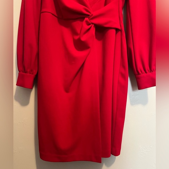 DKNY Long-Sleeve Surplice-Neck Faux-Wrap Dress - Picture 6 of 15
